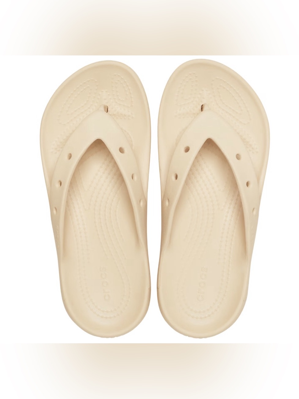 Crocs Classic Flip 2.0 Thong Sandals Women's Size 11 Bone Nwt